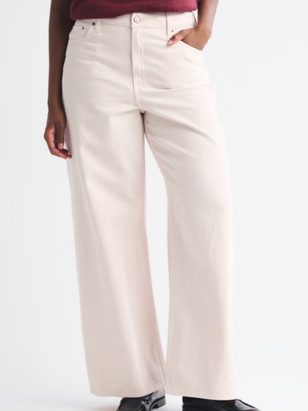Abercrombie and Fitch The 90s Relaxed Jean High Rise Light Pink sz 12